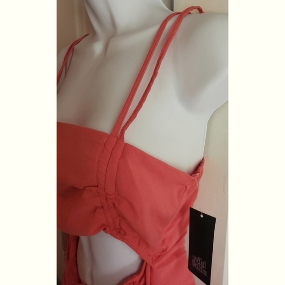 NEW Wild Fable Sleeveless Cut Out Ruched Front Bodycon Dress - Picture 6 of 14